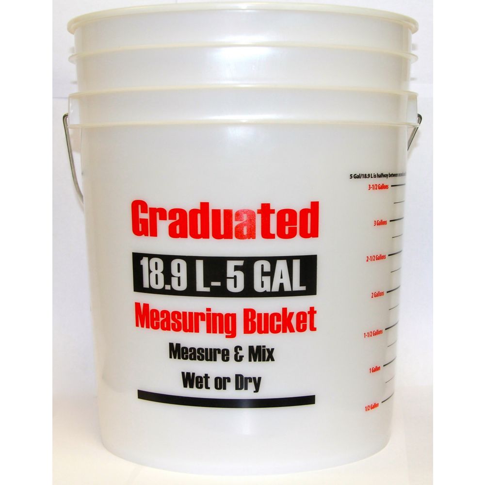 E.Hofmann Plastics 19L/5 Gallon Graduated Measuring Bucket The Home