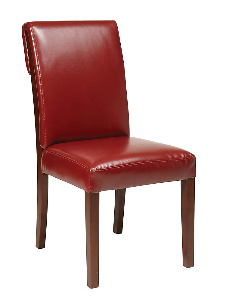 Roll Back Parson Chair In Red