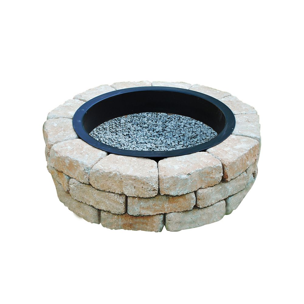 Oldcastle Earth Blend Outdoor Stone Fire Pit Kit The Home Depot Canada Oldcastle Earth Blend Outdoor Stone Fire Pit Kit The Home Depot Canada