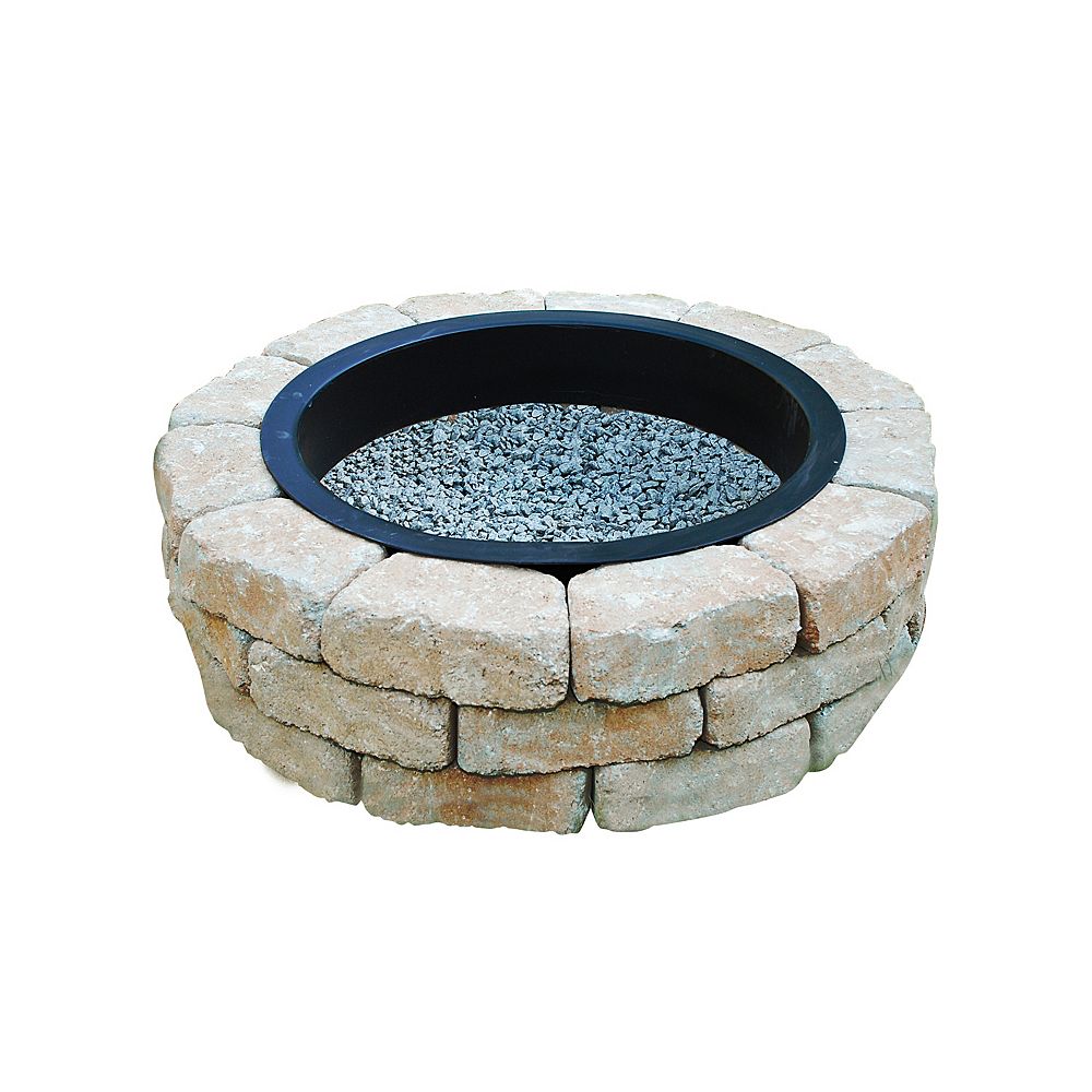 Oldcastle Earth Blend Outdoor Stone Fire Pit Kit | The Home Depot Canada