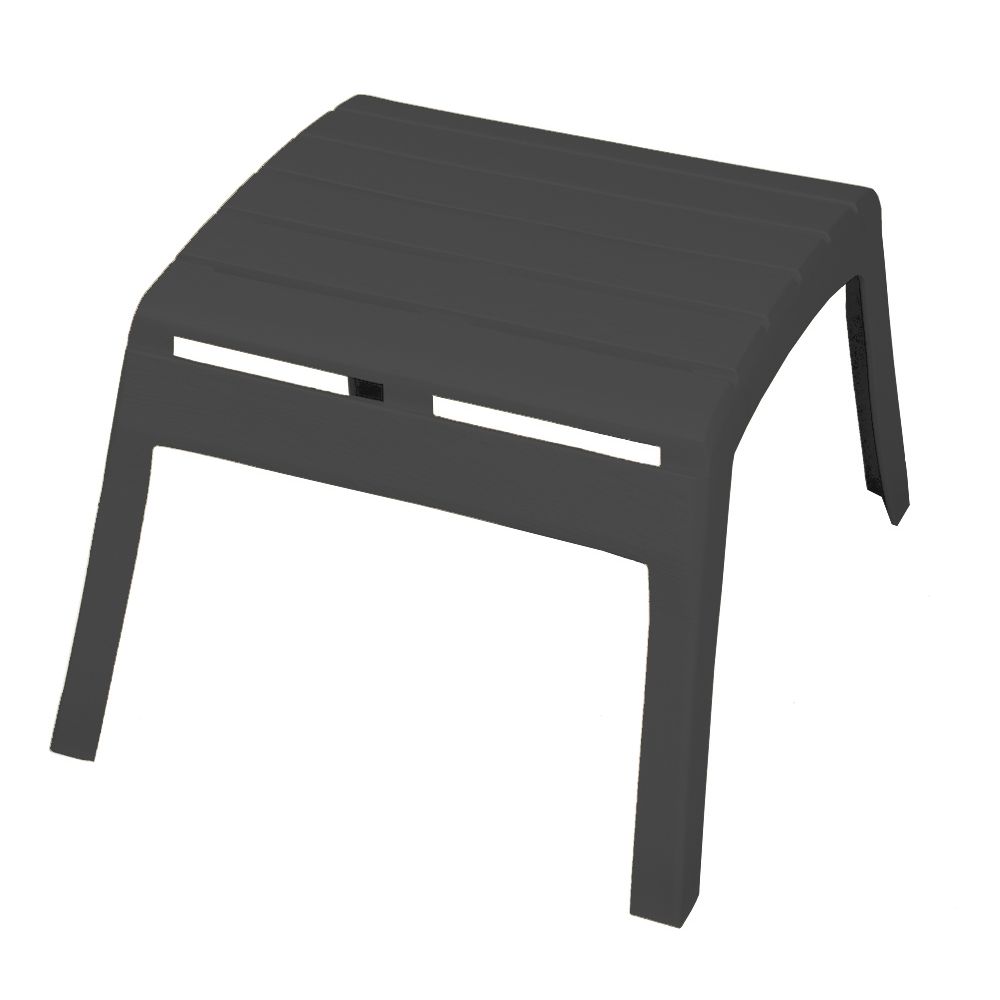 Gracious Living Contour Patio Muskoka Patio Ottoman in Grey | The Home Depot Canada