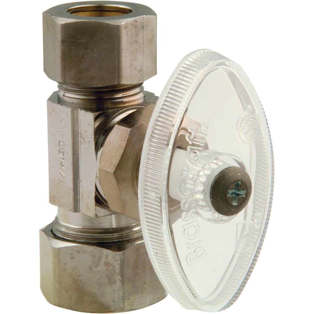 BrassCraft Straight Valve 1/2 Inch Nominal Compression X 1/2 Inch Od