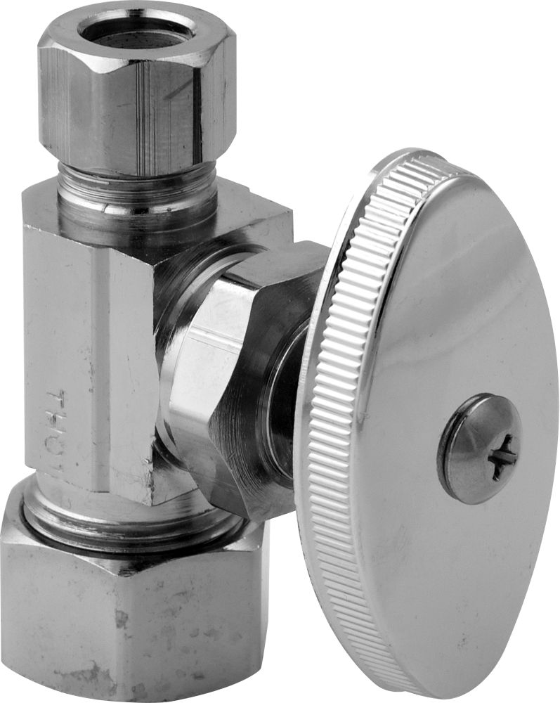 BrassCraft Straight Valve 1/2 Inch Nominal Compression X 3/8 Inch Od