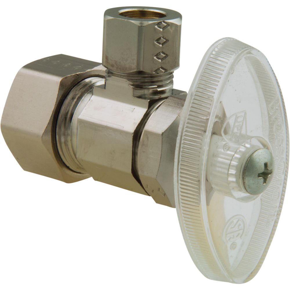 BrassCraft Angle Valve 1/2 Inch Nominal Compression X 3/8 Inch Od Compression The Home Depot