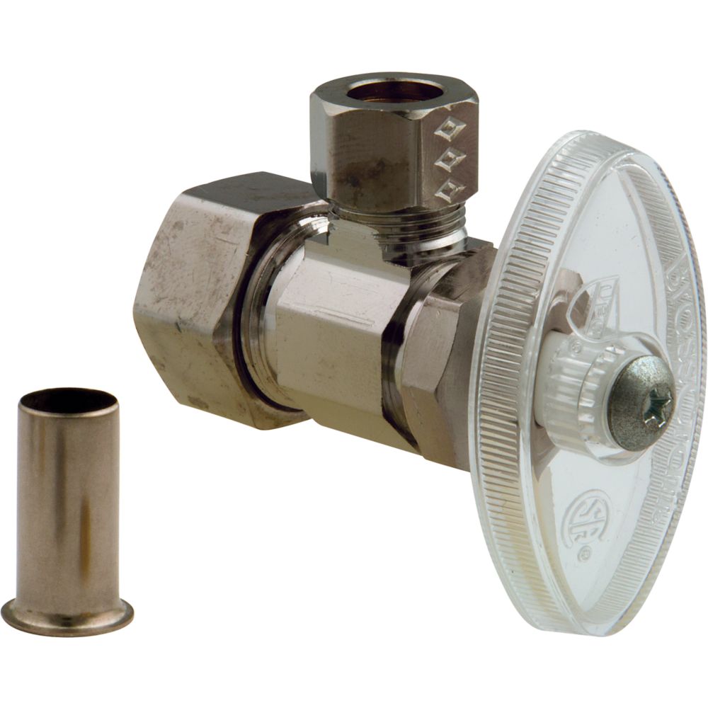BrassCraft Angle Valve 1/2 Inch Nominal Compression X 3/8 Inch Od