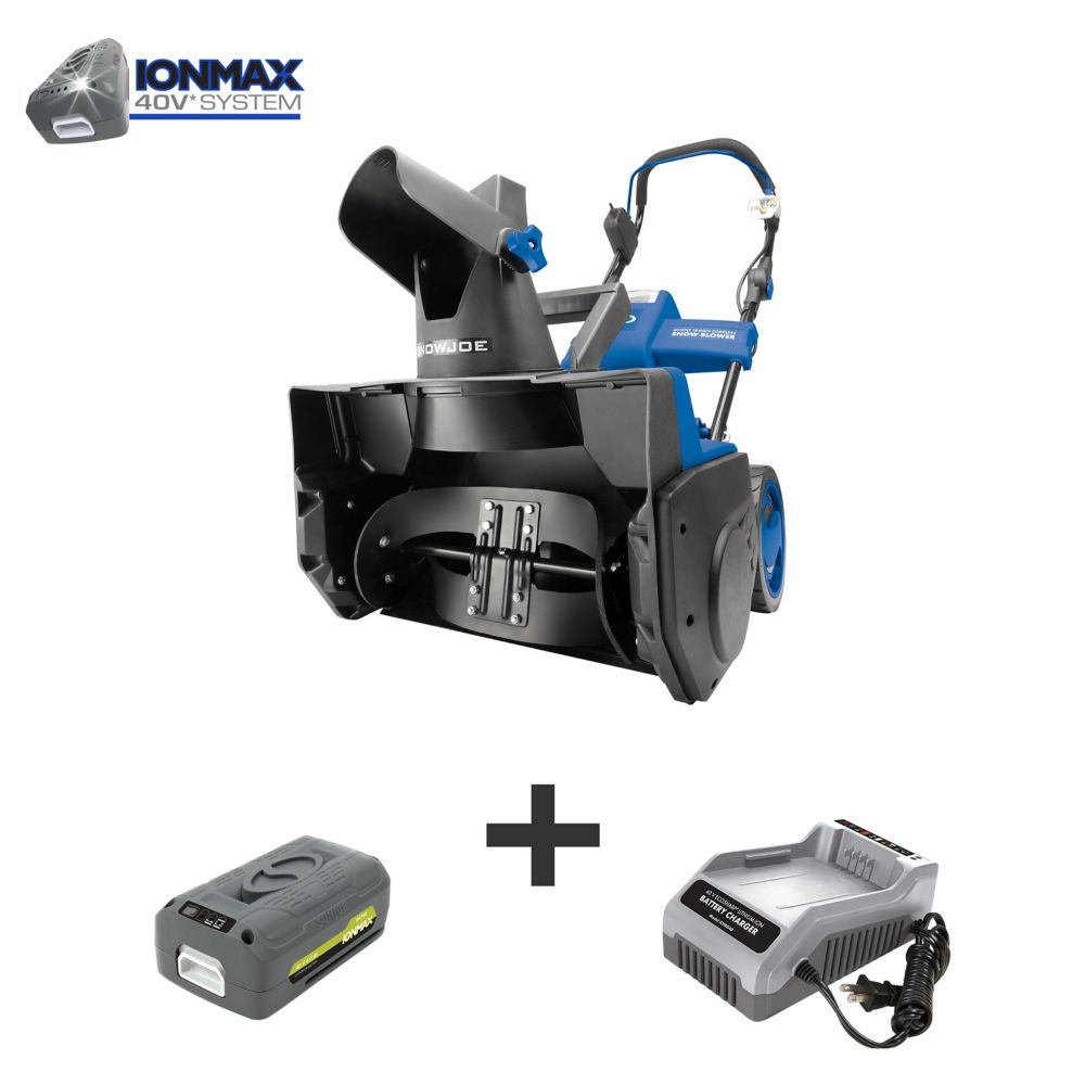 Snow Joe Cordless iON Electric Snow Blower with 18inch Clearing Width