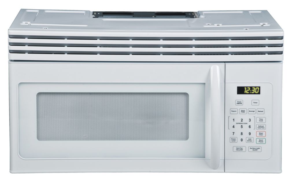 Haier 1.6 cu. ft. Over-the-Range Microwave Oven in White | The Home