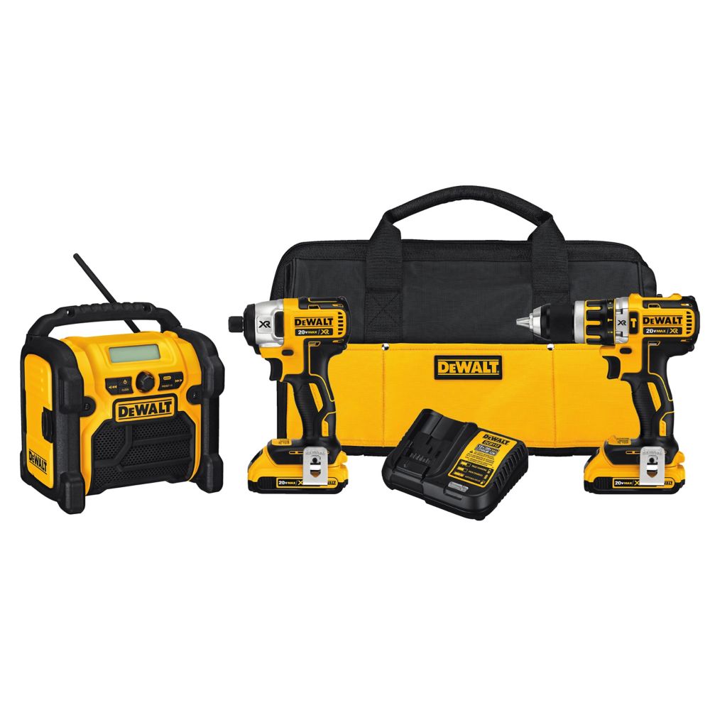 DEWALT 20V MAX XR TwoPiece Combo Kit With Bonus Radio The Home Depot Canada