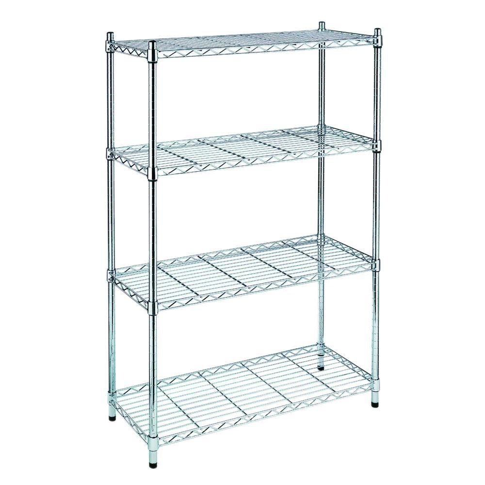 Garage Racking Heavy Duty Shelving 4 Tier Unit Boltless Steel Bay Metal Shelves