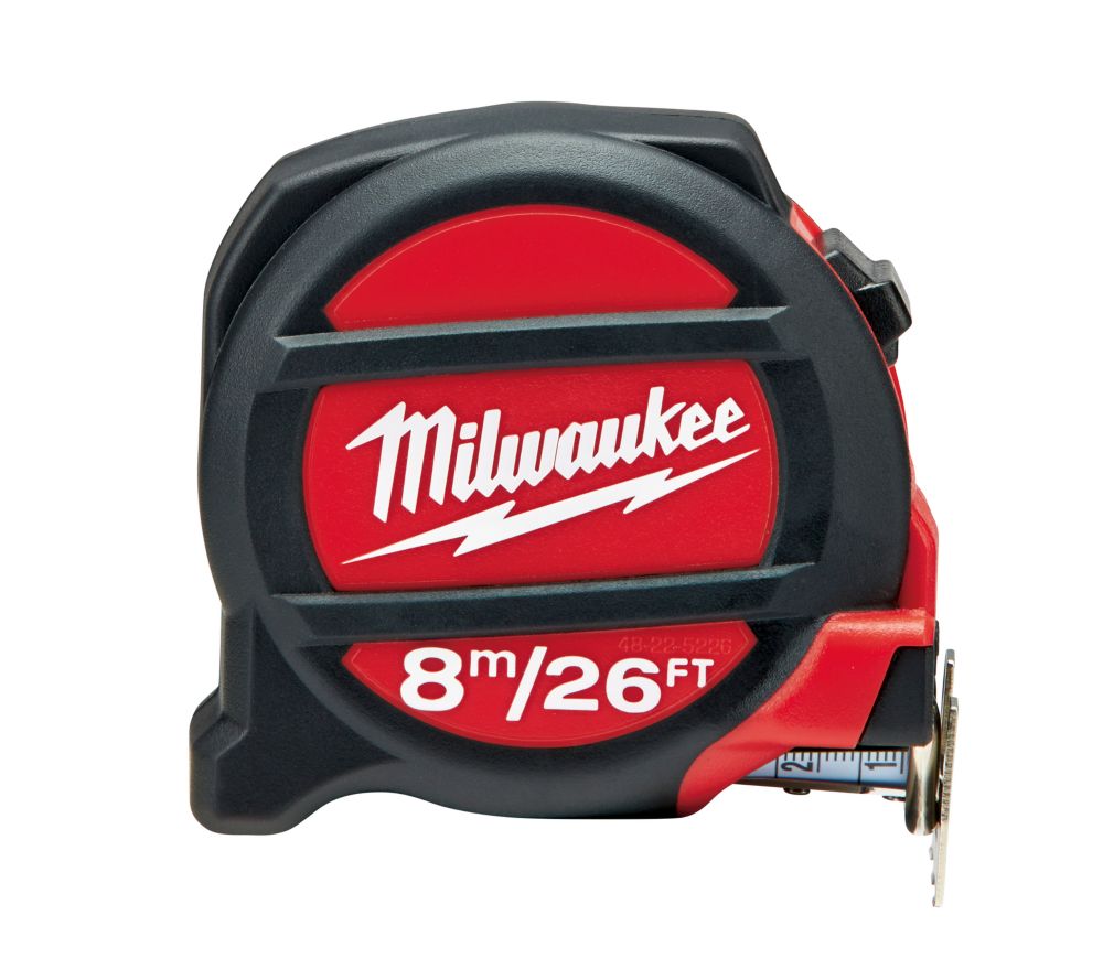 Milwaukee Tool 8M/26 Foot Premium Non-Magnetic Tape Measure | The Home ...