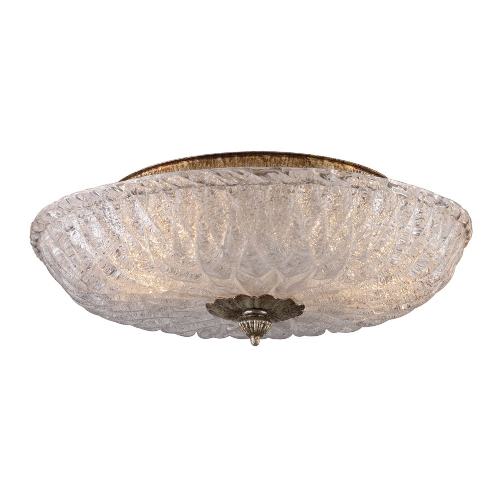 Titan Lighting 2 Light Ceiling Mount Silver Leaf Flush Mount The Home