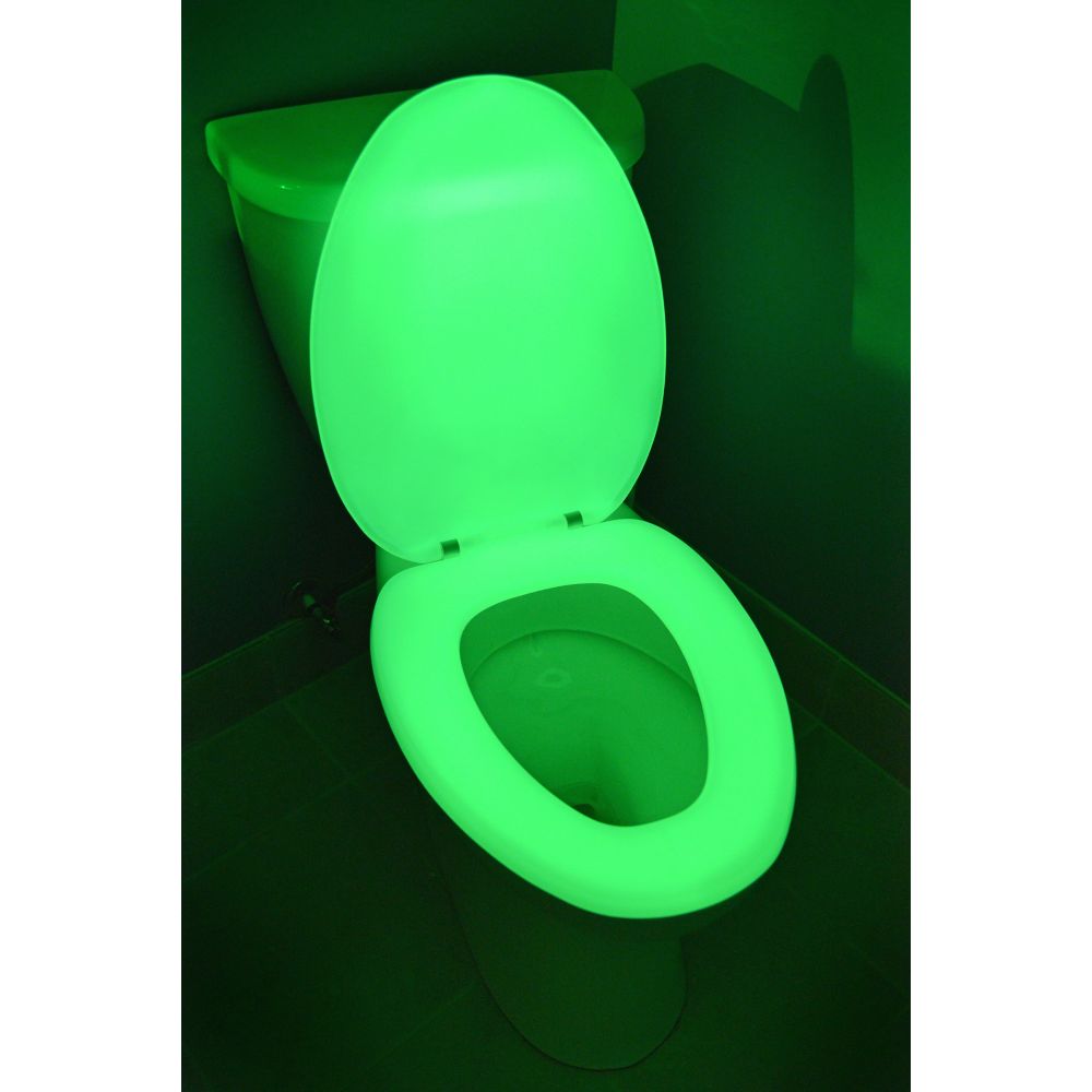 Night Glow 600 Elongated Glow in the Dark Toilet Seat in Green The Home Depot Canada