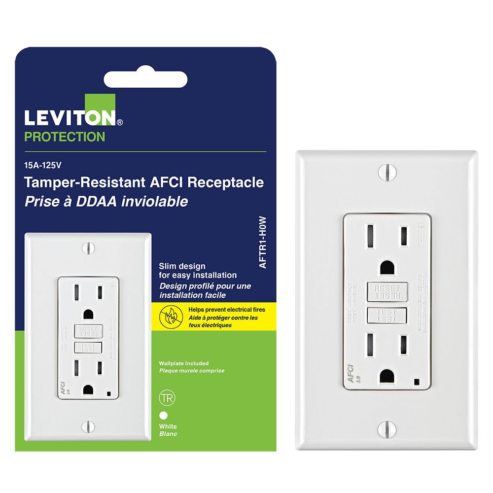 Decora 15 Amp TamperResistant AFCI Receptacle/Outlet The Home Depot
