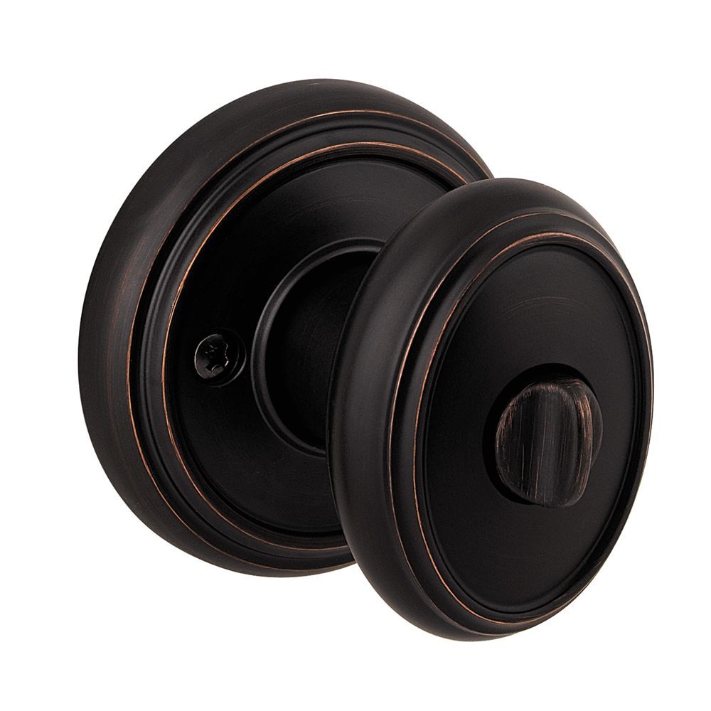 Weiser Prestige Carnaby Bronze Bed/Bath Door Knob The Home Depot Canada