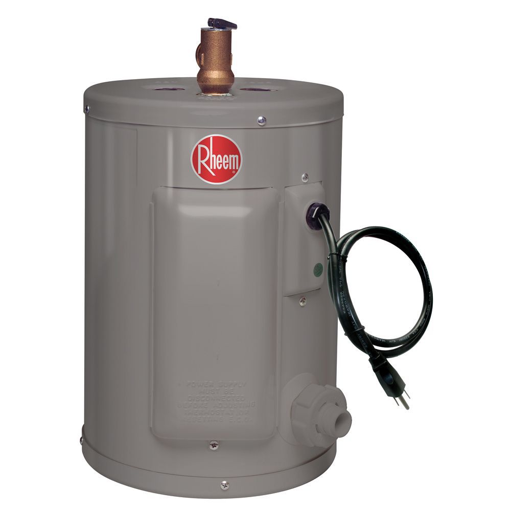 Rheem Point of Use 2 Imperial Gal Electric Water Heater with 6 Year Warranty. The Home Depot