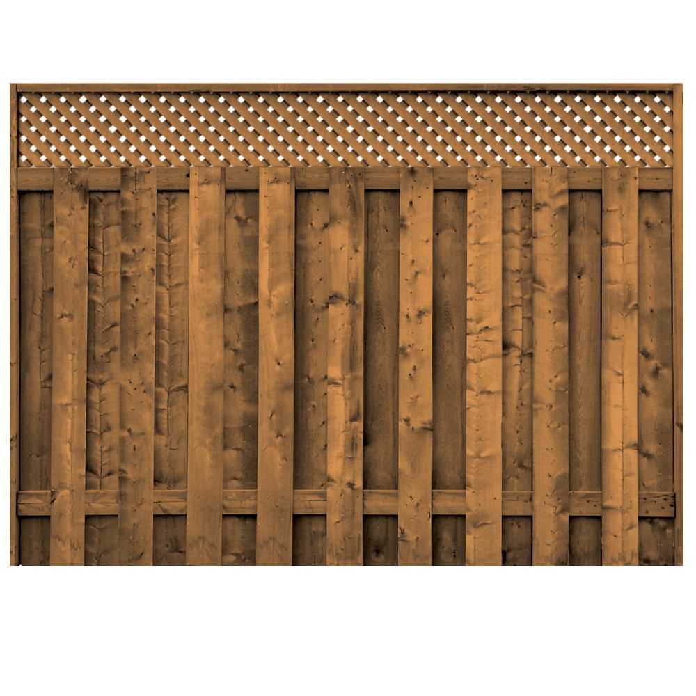 Veranda Treated Wood Lattice Top Fence Panel | The Home Depot Canada