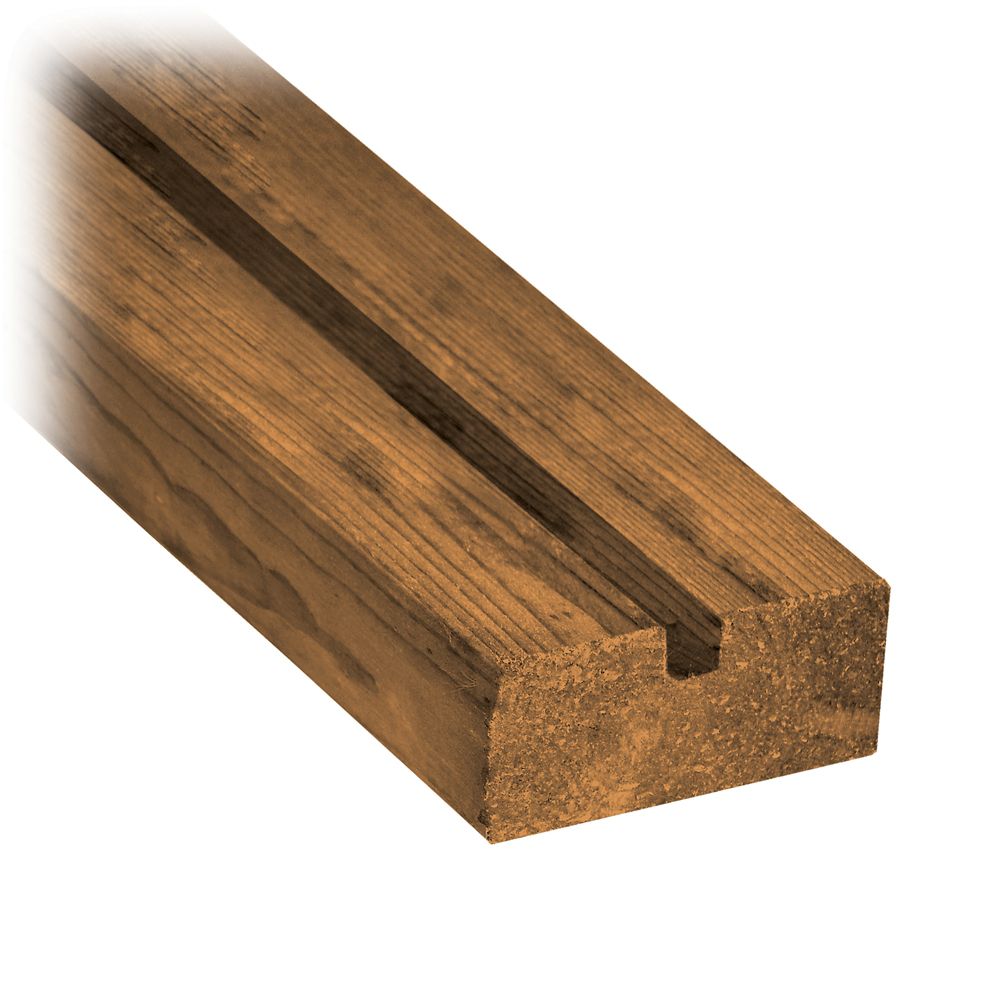 MicroPro Sienna 2 x 4 x 8' Grooved Treated Wood The Home Depot Canada