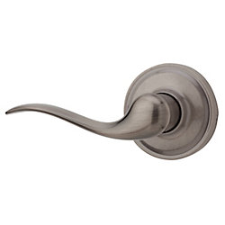 Toluca Passage Lever in Antique Nickel