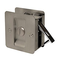 1031 Antique Nickel Square Privacy Pocket Door Lock