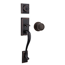 Hawthorne Single Cylinder Venetian Bronze Handle Set with Troy Knob