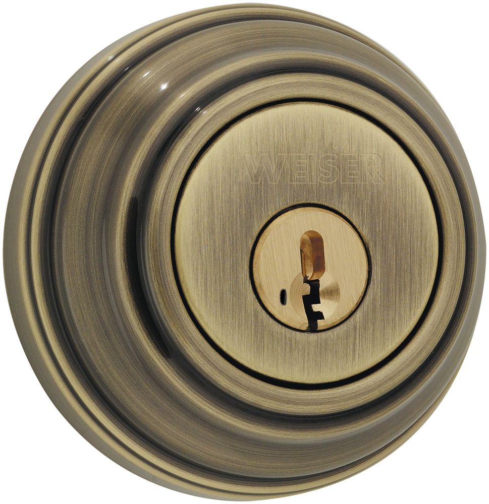 Weiser Fairfax Antique Brass Entry Knob The Home Depot Canada 2371