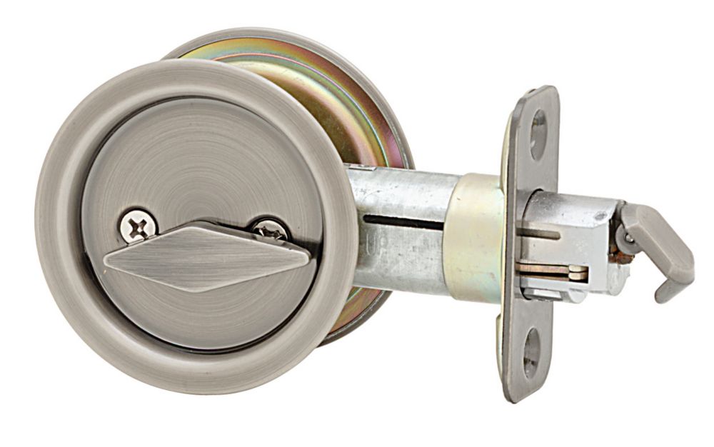Weiser 1031 Antique Nickel Round Pocket Door Privacy Lock The Home
