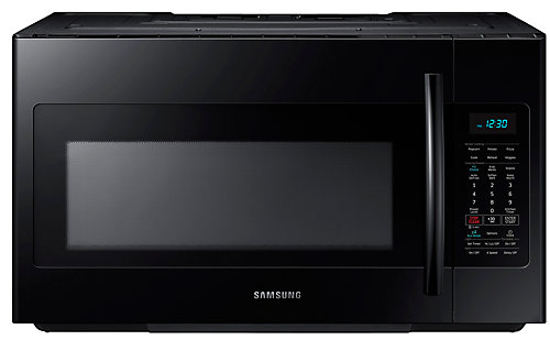 Samsung 1 8 Cu Ft Over The Range Microwave Hood Combo With Ceramic Over The Range Microwave Hood Combo With Ceramic Cavity In Black