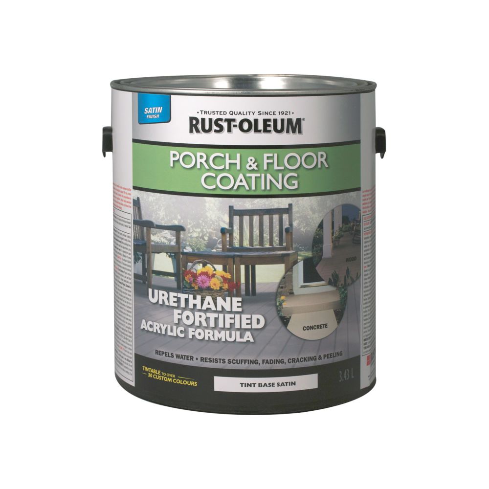 Rust-Oleum Porch & Floor Coating Satin Tint Base, 3.43 L | The Home ...