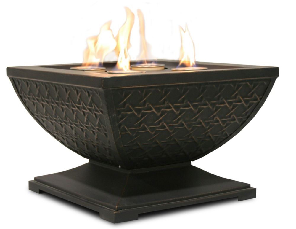 Paramount Pedestal Gel Fuel Fire Pit In Bronze