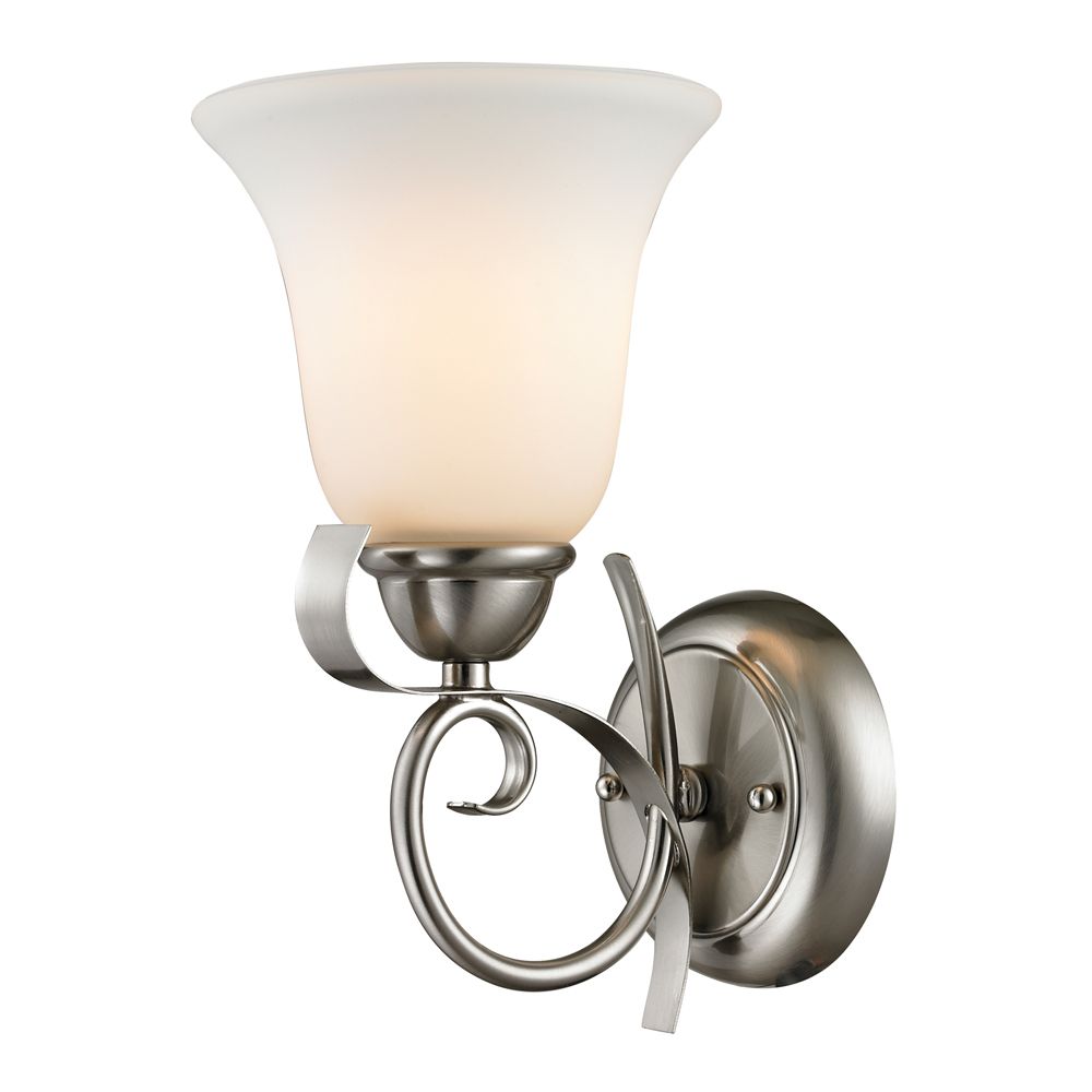 Titan Lighting 1 Light Wall Sconce In Brushed Nickel The Home Depot Canada 2656