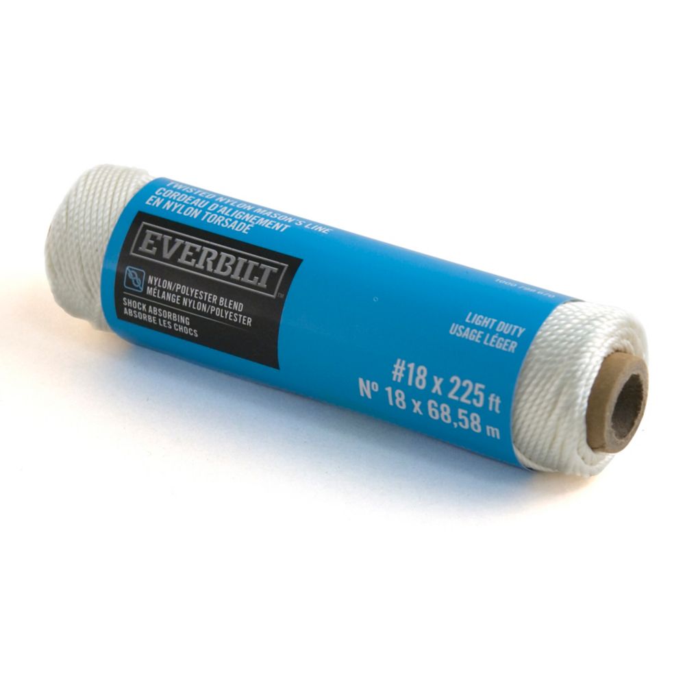 18 x 225 Feet TWISTED MASON LINE WHITE