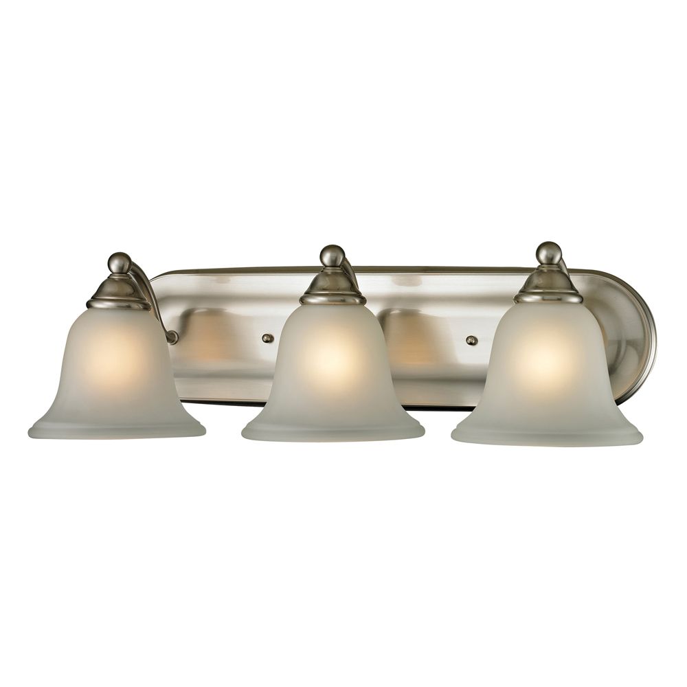 Titan Lighting 3 Light Bath Bar In Brushed Nickel The Home Depot Canada