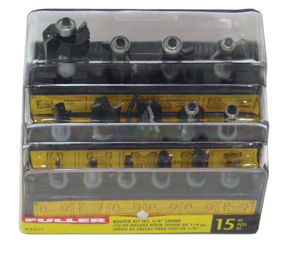 Fuller 15Piece Router Bit Set The Home Depot Canada