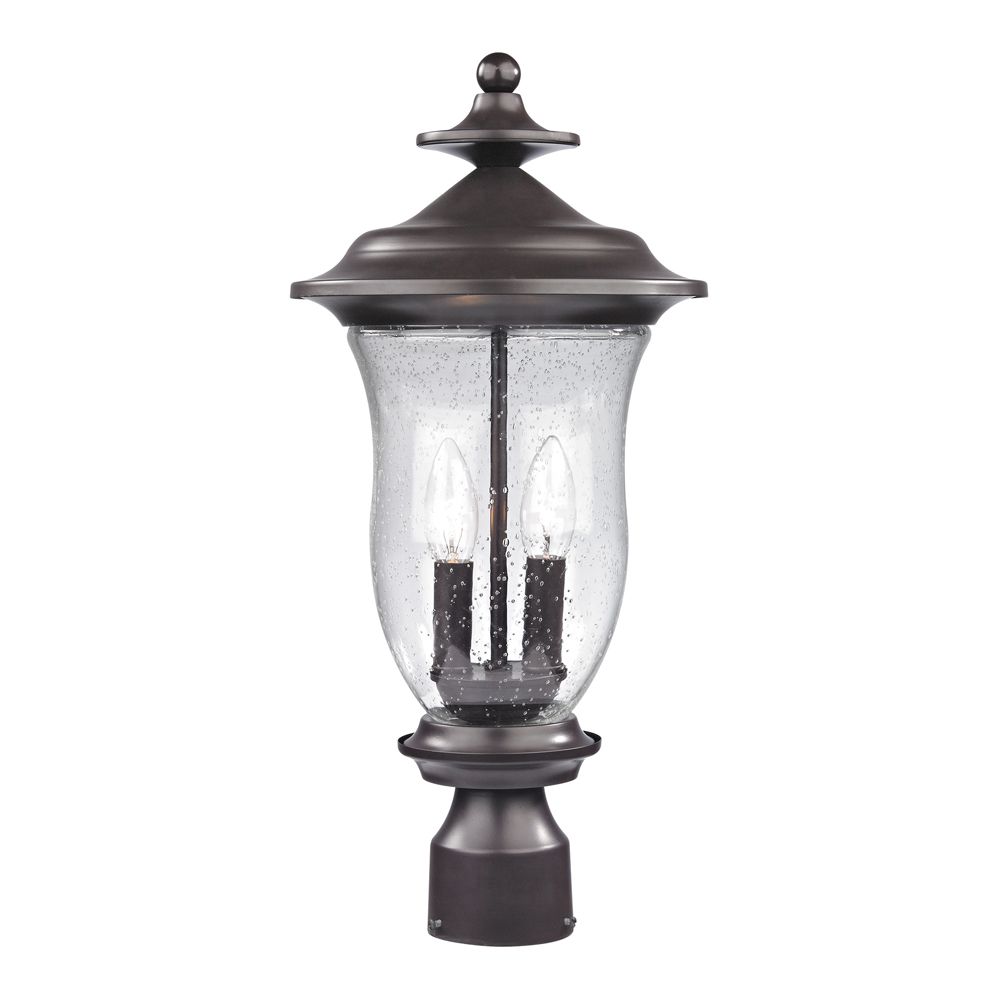 Titan Lighting Outdoor Post Lamp In Oil Rubbed Bronze The Home Depot