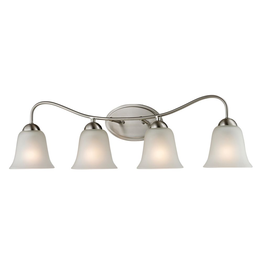 ... Lighting 4 Light Bath Bar In Brushed Nickel | The Home Depot Canada