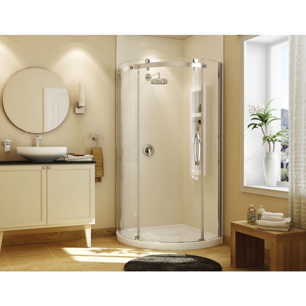 round corner shower doors