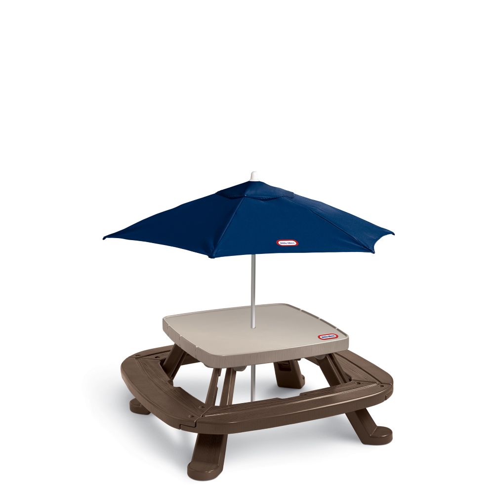 Fold N Store Picnic Table With Market Umbrella