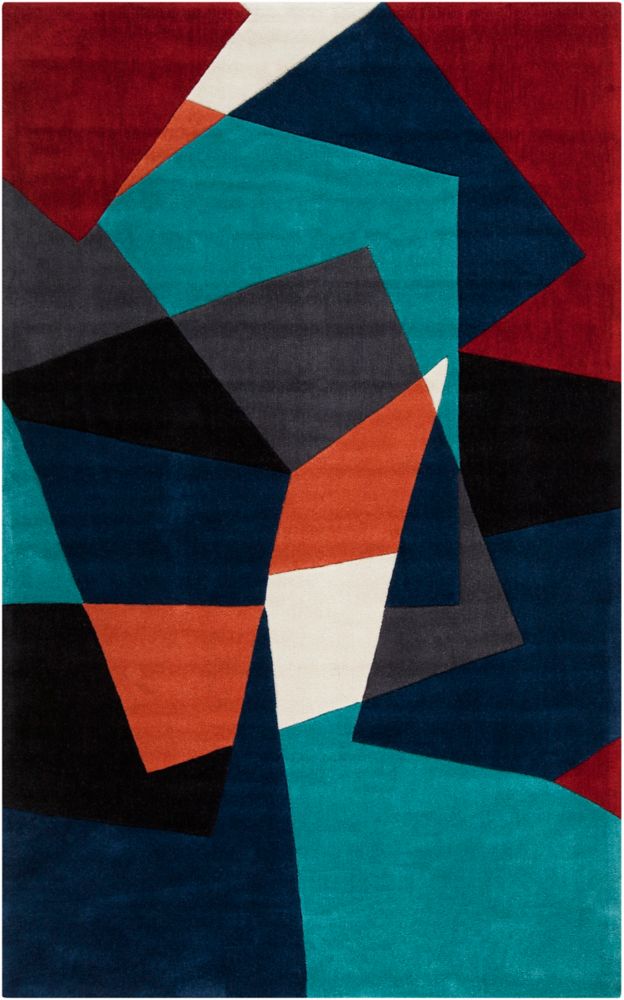 Artistic Weavers Tapis Castro sarcelle en polyester 5 Pi. x 8 Pi. Artistic Weavers Tapis Castro sarcelle en polyester 5 Pi. x 8 Pi.