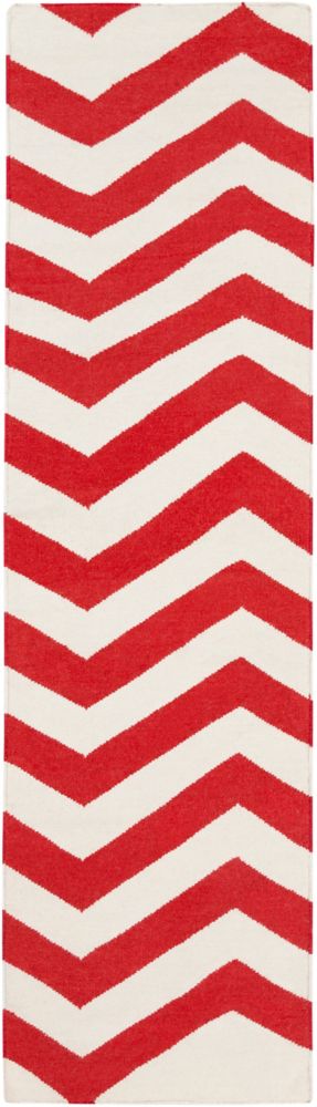 Artistic Weavers Tapis Passage Franca rouge-orange tissé à plat en laine 2 Pi. 6 Po. x 8 Pi. Artistic Weavers Tapis Passage Franca rouge-orange tissé à plat en laine 2 Pi. 6 Po. x 8 Pi.