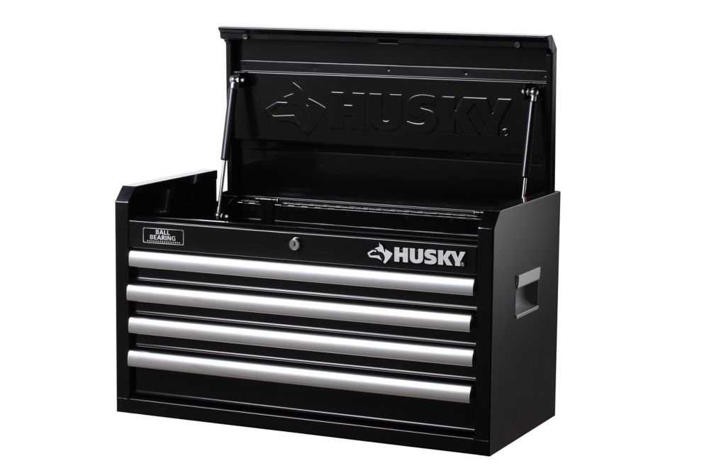 HUSKY 26-inch W 4-Drawer Tool Chest, Black | The Home Depot Canada