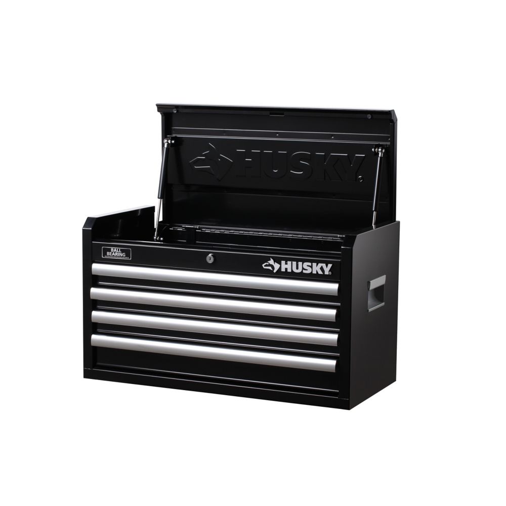 HUSKY 26inch W 4Drawer Tool Chest, Black The Home Depot Canada