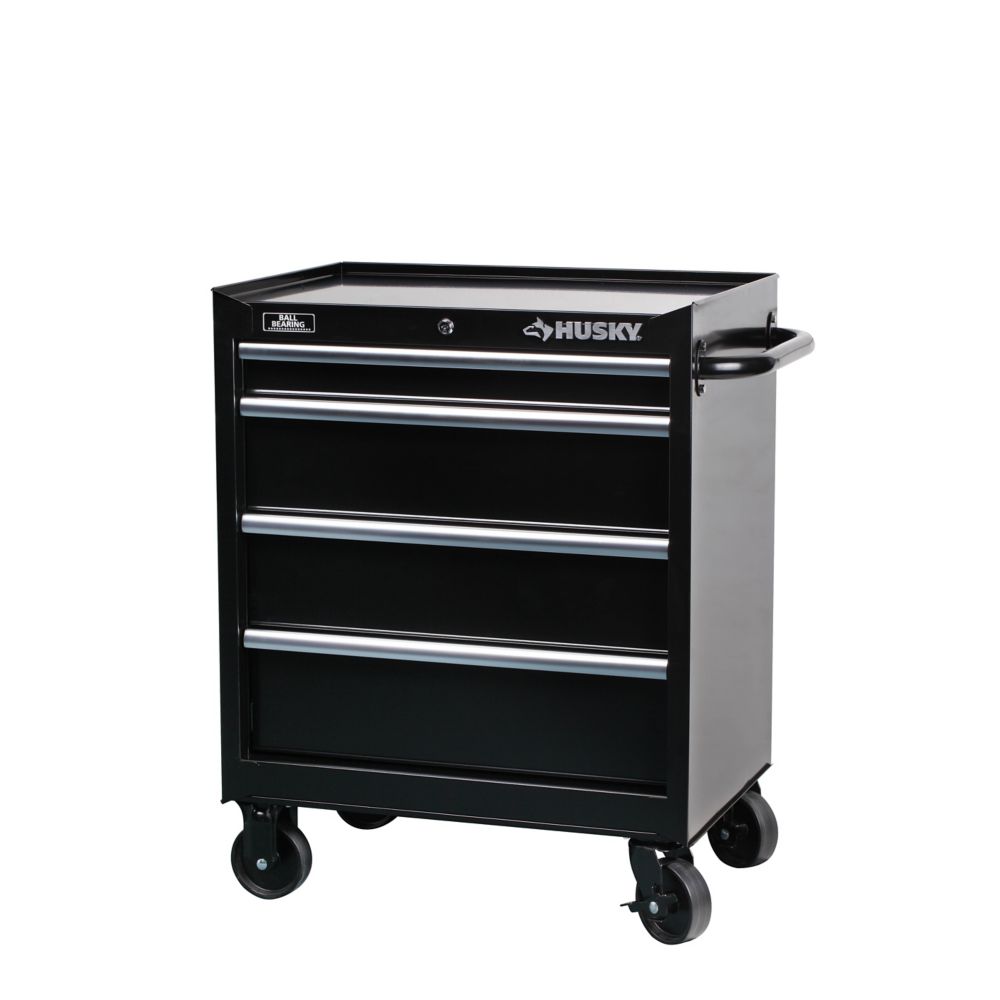 27-inch W 4-Drawer Tool Cabinet in Black