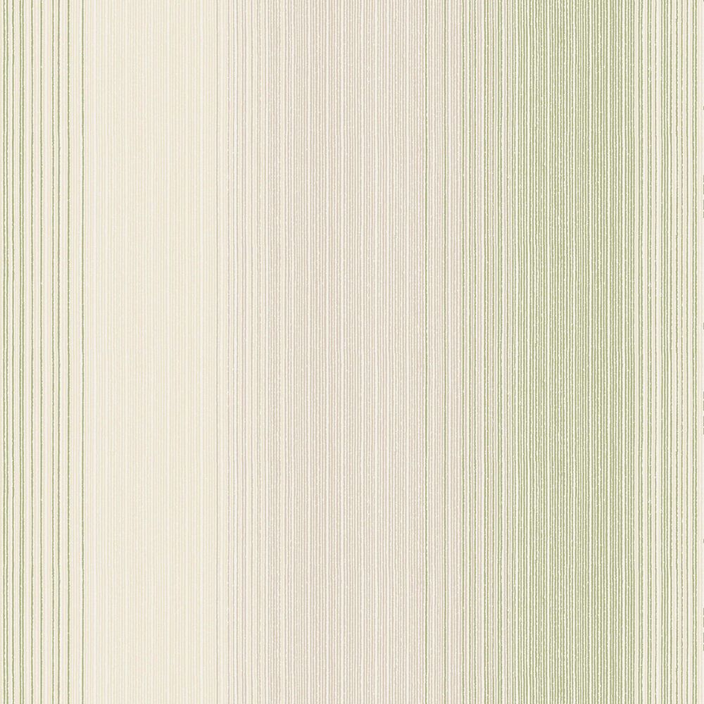 Graham & Brown Chambray Stripe Green/Cream Wallpaper The Home Depot
