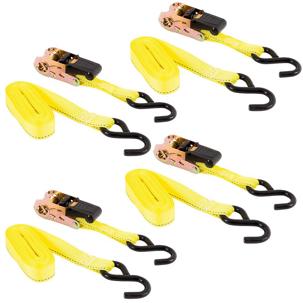 HDX 15 Feet. x 1 Inch. , 1,000 lbs. Ratchet (4Pack) The Home Depot