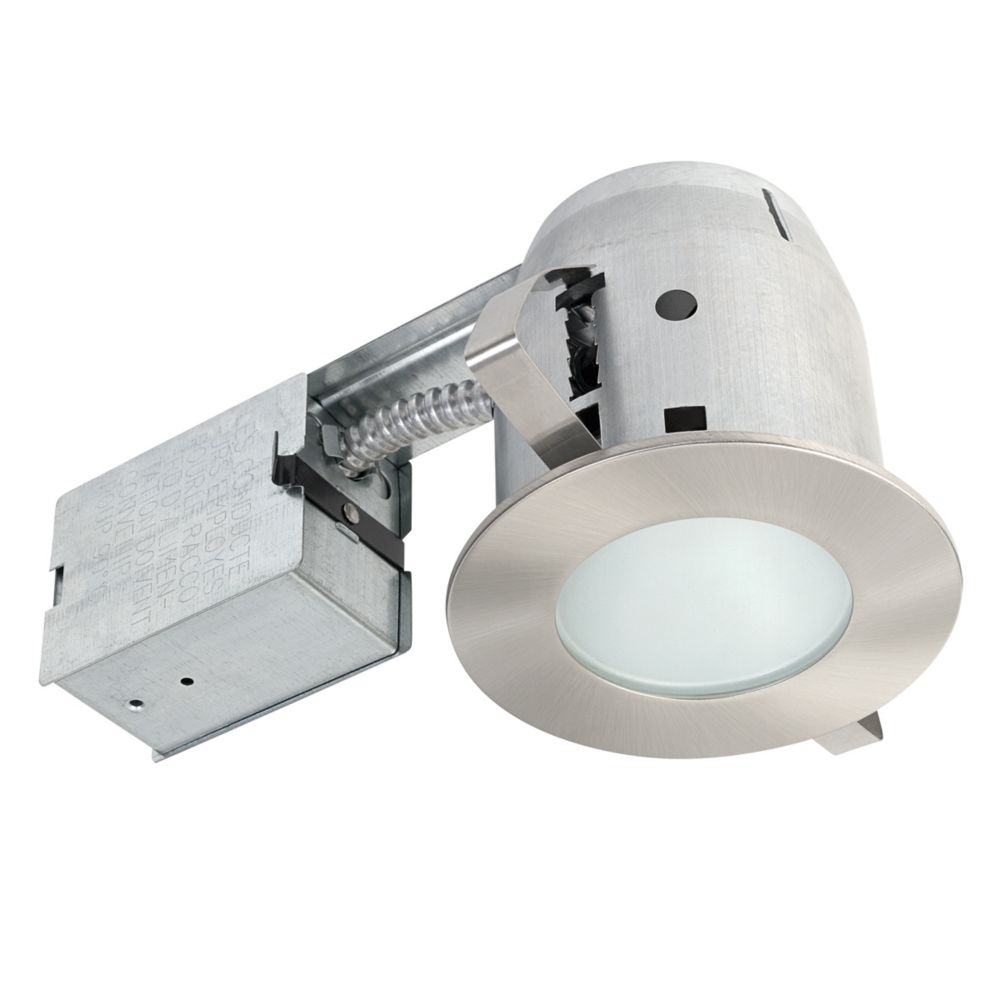 Canarm Ltd 4 Inch Led Brushed Nickel Stepped Baffle Recessed Round Globe Electric 4 Inch Brushed Nickel Recessed Shower Lighting