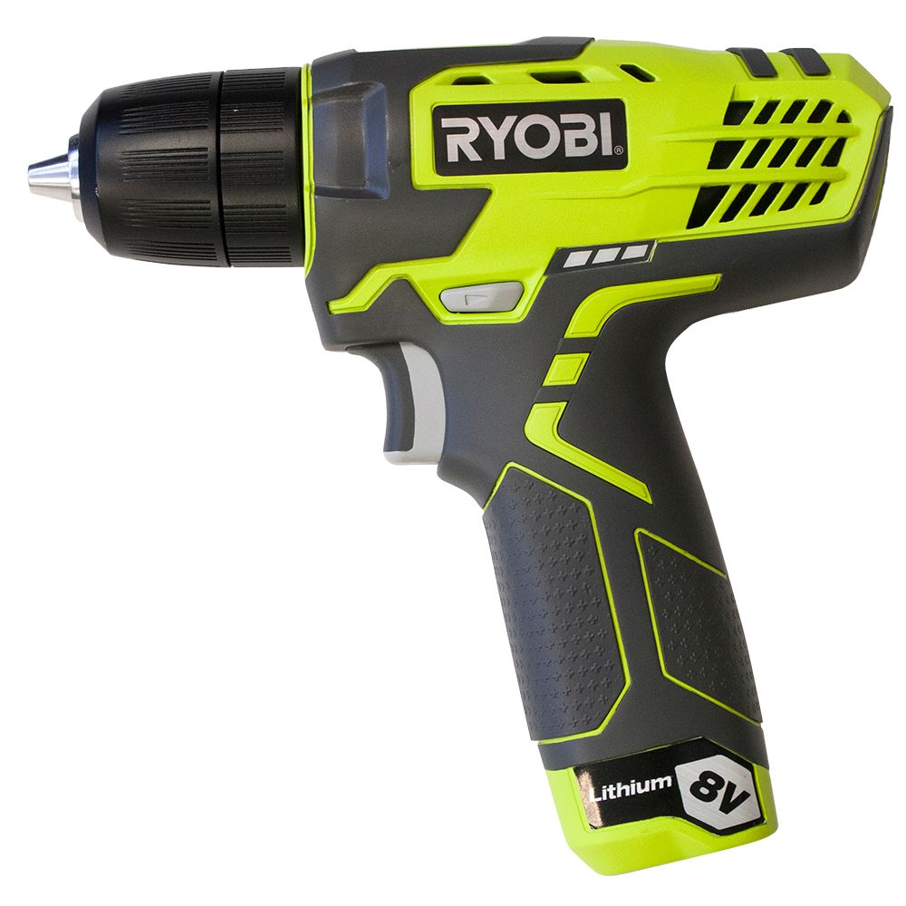 RYOBI 8V Lithium-Ion Cordless Drill Kit with Charger | The Home Depot ...