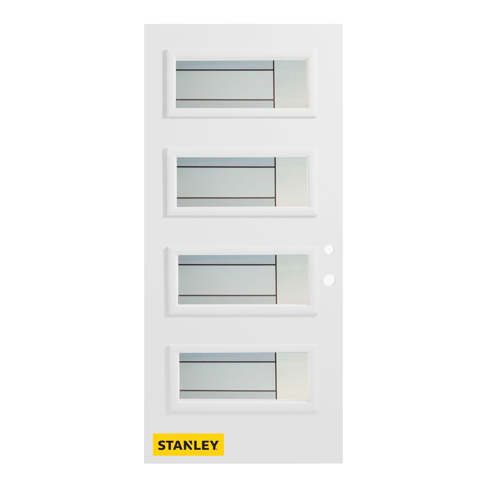 Stanley Doors 37.375 inch x 82.375 inch Louise 4Lite Carr Prefinished