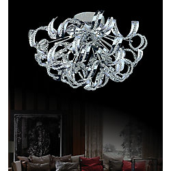 CWI 18" Swivel 9 Lumière Plafonnier avec Fini chromé