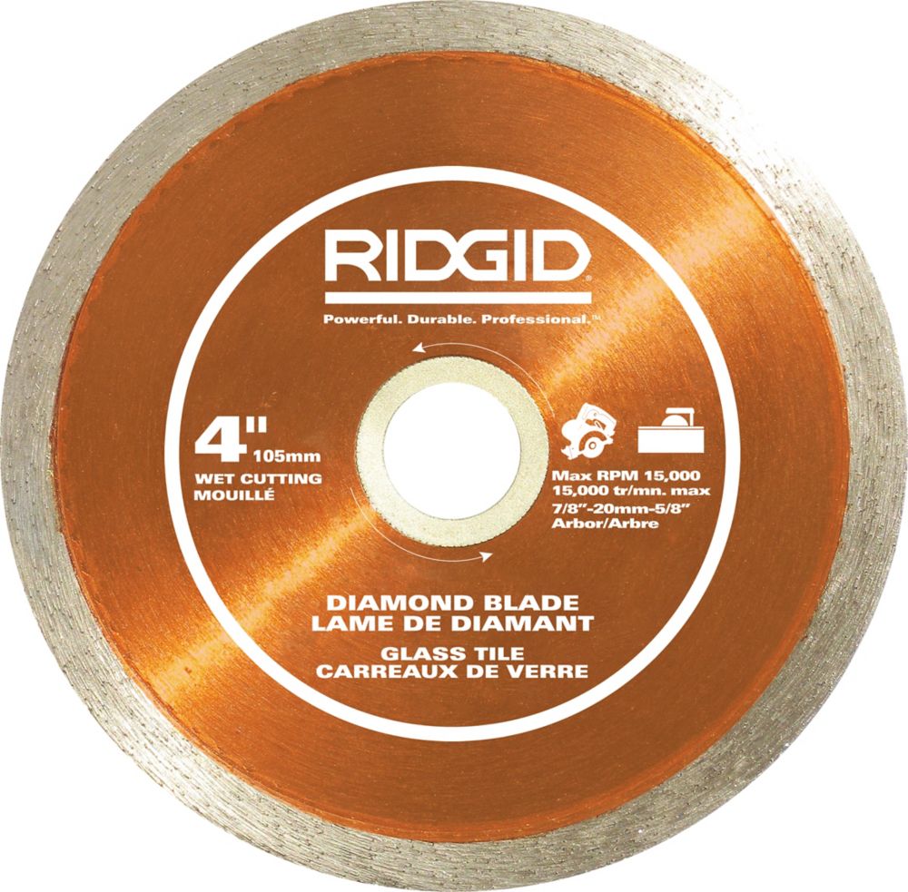 RIDGID 4 Inch Glass Tile Diamond Blade The Home Depot Canada