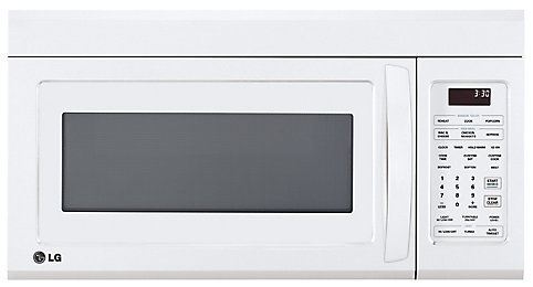 Lg Electronics 1 8 Cu Ft Over The Range Microwave With Easyclean Over The Range Microwave With Easyclean Interior In White Home Depot Canada